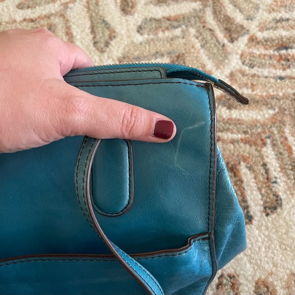 HOBO genuine blue leather shoulder purse - Picture 12 of 12